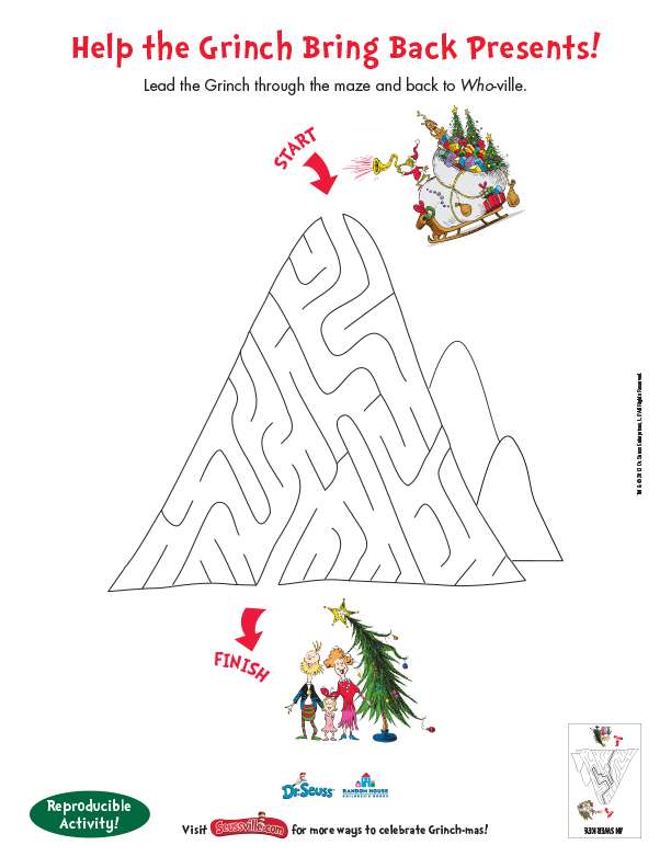 Help the Grinch Bring Back Presents Maze