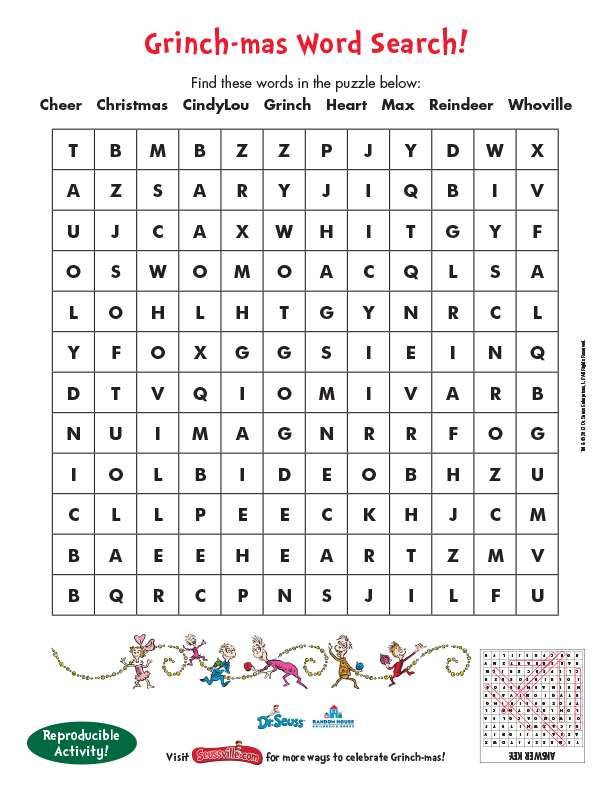 Grinch-mas Word Search!