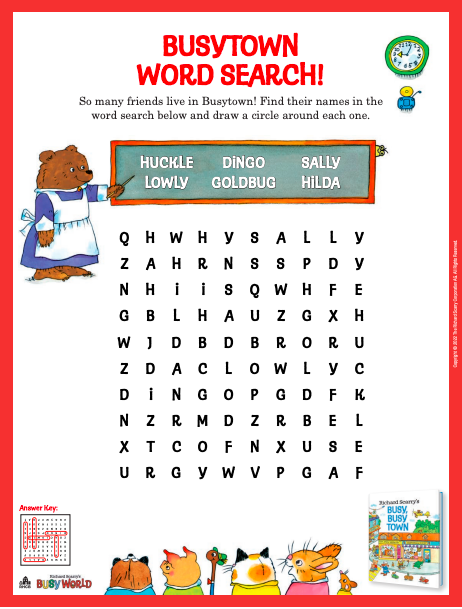 Busytown Word Search!