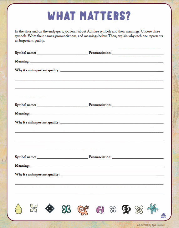 Nana Akua Goes to School Activities